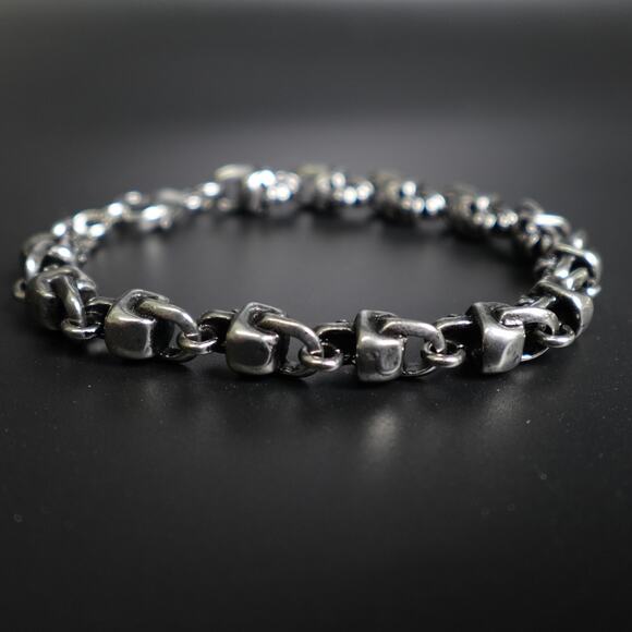 Stainless Steel Skull Bracelet SBR-5305 - Picture 3 of 6